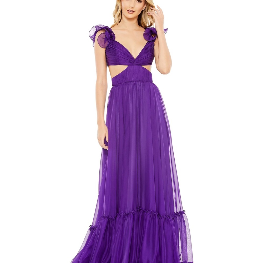 Mac Duggal Ruffled A-line Maxi Dress